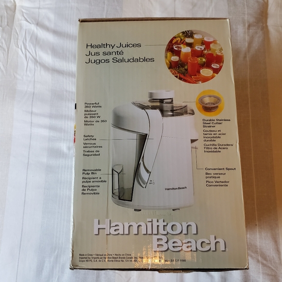 (NEW) HAMILTON BEACH JUICER HealthSmart Juice Extractor NIB Health Smart - Picture 3 of 4